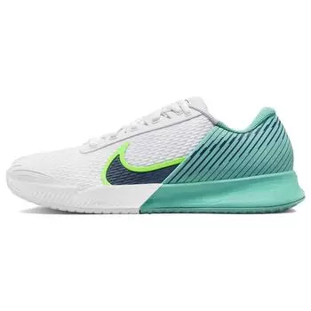 NikeCourt Air Zoom Vapor Pro 2 HC Бело-бирюзовые мужские кроссовки Green-Strike Midnight-Navy DR6191-103 41