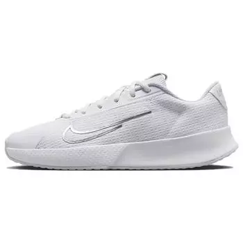NikeCourt Vapor Lite 2 HC White Metallic Silver Женские кроссовки Pure-Platinum DV2019-101 42
