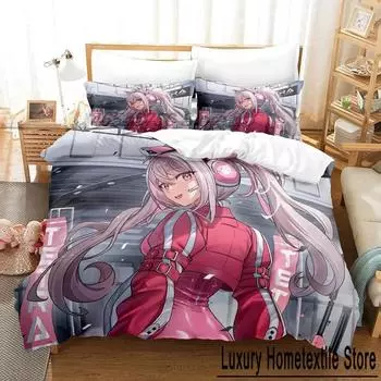 NIKKE Bedding Set Single Twin Full Queen King Size Bed Set Aldult Kid Bedroom Duvet cover Sets 3D Print Anime bed sheet set EU Single 135x200cm