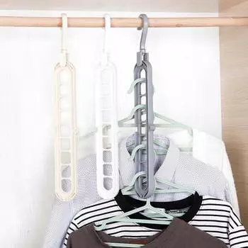 Nine-hole Rotating Multi-function Folding Hanger Clothes Coat Hanger Baby Hangers Hangers for Clothes Kids Hangers Closet Rod