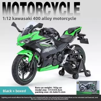 Ninja Simulation Kawasaki Motorcycle Model Toy With Sound And Light Functions