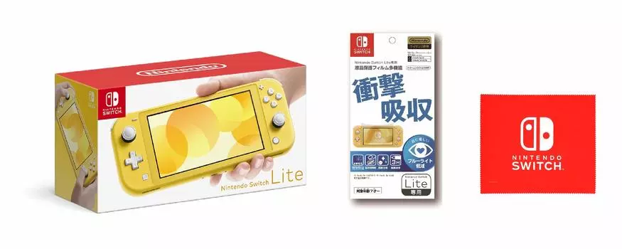Nintendo Switch Lite Желтая лицензионная защитная ЖК-пленка для Nintendo Switch Lite Салфетка из микрофибры с логотипом Nintendo Switch и [Продукт Nintendo]