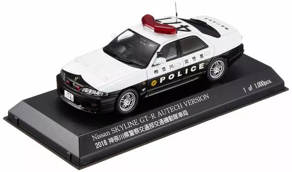 Nissan Skyline AUTECH VERSION 2018 года выпуска, транспортное средство дорожной полиции префектуры Канагава для борьбы с беспорядками, готовый продукт RAI S 1/43 GT-R (477)