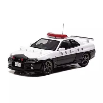 Nissan Skyline GT-R от RAI в масштабе 1/43 (БНР34) 2001 г. Транспортное средство дорожной полиции скоростной автомагистрали префектуры Сайтама (953) Ограниченный товар из официального магазина