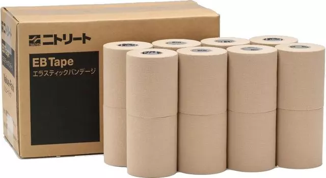 Nitoms Nitreat EB Tape Value Pack Спортивная лента Большая емкость Растягивающаяся Толстая Надежно фиксируется Предотвращение травм Устойчива к отслаиванию Не чрезмерно