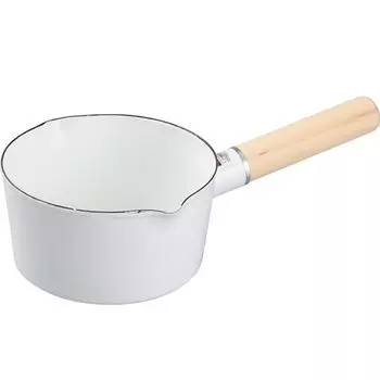 Nitori IH Gas Fire Enamel Milk Pan MOREISH 15cm White NITORI 8942115 белый