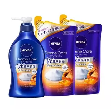 Nivea Cream Care Body Wash Italian Premium Honey Scent 480 мл Сменный блок 360 мл x 2 Набор +