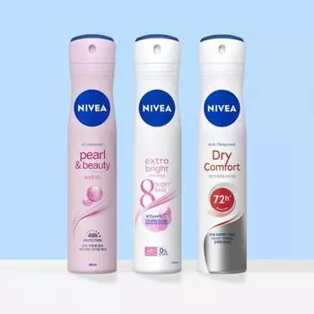Nivea Дезодорант-спрей 200 мл Сухой Яркий Жемчужный Бьюти 3 Выбора Спрей Жемчужный Бьюти 200 мл