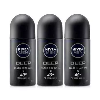 Nivea Men Дезодорант шариковый Deep 50 мл x 3 для мужчин