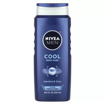 Nivea, мужской, охлаждающий гель для душа, ментол и юдзу, 16,9 жидких унций (500 мл)