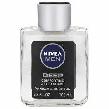 Nivea, мужской, успокаивающий лосьон после бритья, глубокий, ваниль и бурбон, 3,3 жидких унции (100 мл)