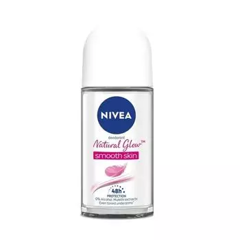 NIVEA Natural Glow Smooth Skin Deodorant Roll On for Women, 50ml (originally Whitening Smooth Skin)