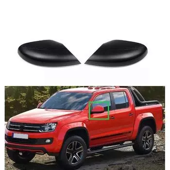 Нижняя крышка автомобильного зеркала на крыло для VW Amarok 2013 T5 Facelift 2010 2011 2012 2013 2014 2015 7E1857603B 7E1857604B Матовый черный Left