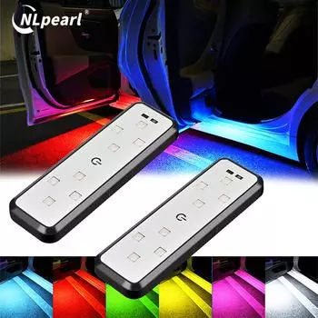 NLpearl 2PCS Автомобильные предупреждающие дверные огни, мигающие магнитные, автоматические, безопасные, предотвращающие столкновения, аварийные сигнальные лампы