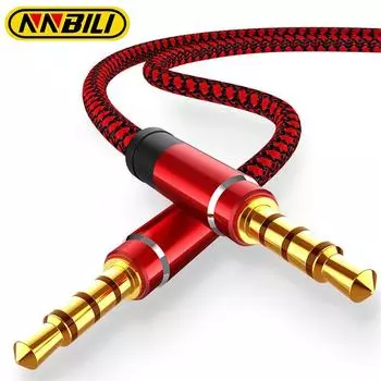NNBILI 1.5M Jack 3.5mm аудиокабель нейлоновая оплетка 3.5mm автомобильный AUX кабель удлинитель для наушников код для телефона MP3 автомобильная гарнитура динамик 1.5m серебряный