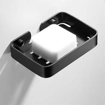 No Drilling Soap Dish Holder Wall Mounted Soap Sponge Holder for Kitchen Soap Holder Bathroom Organizer Metal Soap Dishes Holder