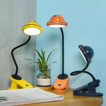 Ночник Беспроводная перезаряжаемая светодиодная USB-проекционная лампа звездного неба с зажимом для стола для ноутбука Small Clip жёлтый