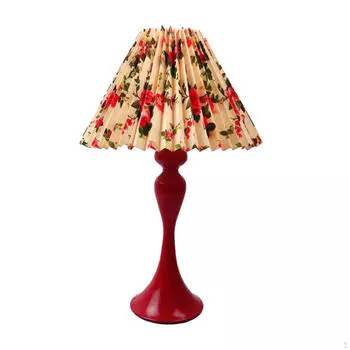 Ночник, настольный плиссированный абажур, металлическое основание, ночник Style B