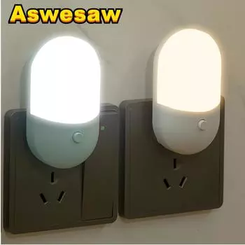 Ночной светильник, ночник, вилка EU US Plug, светодиодный ночник, AC220V, лампа для спальни, подарок для детей, милый ночник для коридора, туалета US