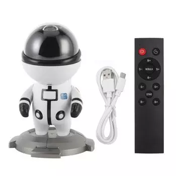Ночной светодиодный проектор Star USB Astronaut Star Projector Lamp RGB Ambient Projection Light белый