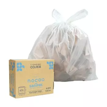 nocoo Мусор Прозрачный x 100 шт. Материалы Мусор Мусор для коммерческого и домашнего использования Мешки, (45L / 0,015 мм), В коробке, Экологически чистый (Полупрозрачный