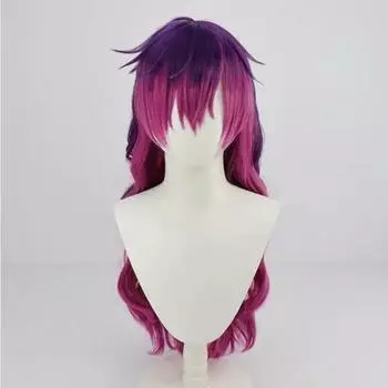 NOCTYX Uki Violeta Женская версия Косплей Парик Длинные вьющиеся градиентные фиолетовые термостойкие парики из синтетических волос
