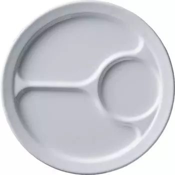 Noda Horo Round Plate Enamel Heat Resistant 24cm M Size Divider Plate Lunch Plate Made in Japan White RP-M
