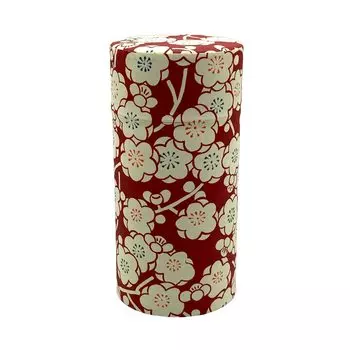 Чай Noguchi Kumataro Tea Garden Tea Большой японский бумажный чай с внутренней крышкой цвета сливы Сделано в стильной банке, емкостью 200 г, паста, в комплекте, романтика, красный,
