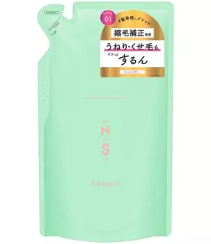 Номер S Frizz Control Шампунь Сменный блок Персик Яблоко 400 мл Curly Care Сделано в Японии [Вьющиеся волосы/Волнистость] Волосы/Волнистость/Скелет волос/Волосы