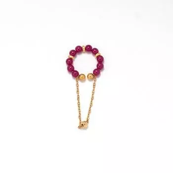 Non-piercing Beads Ear Cuff Handmade Tassel Ear Clip Trendy Crystal Dangle Earrings Accessories Style 3