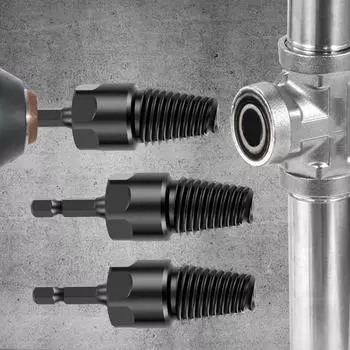 Non-slip Broken Screw Extractor 1/4 Inch and 1/2 Inch Pipe Screw Bolt Extractor Valve 6.35mm Handle