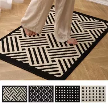 Non-slip Clean Area Rug Entrance Door Floor Mat Home Bathroom Mat Washable Doormats Decoration Carpet For Kitchen Living Room 40X60cm