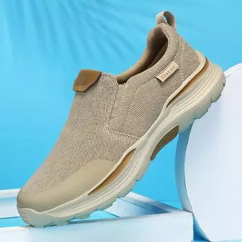 Non-Slip Men Casual Shoes Versatile Canvas Flats Classic Comfort Sneakers New Breathable Male Loafers Leisure Walk Slip on Shoes 39