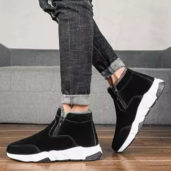 Non Slip Platform With Zip Male Shoes Retro Vintage Size 45 44 Designer Trendy 2025 Men s Boots Casual Hot Selling Footwear Y2k 39