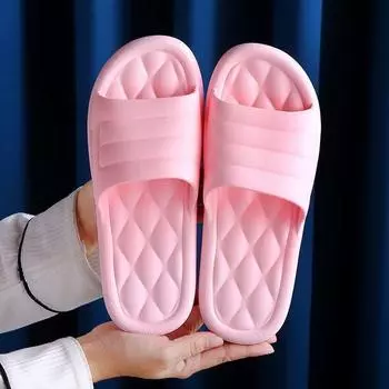 Non-Slip PVC Soft Sole Summer Indoor Outdoor Home Bath Slippers for Women Couples 36-41