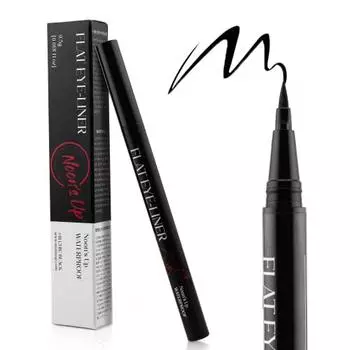 NOON S UP K-MAKE UP Flat Eyeliner Chic Black Quick Dry Waterproof Fine Liner Multiliner Ultra Slim & Bold Brush 0.5g