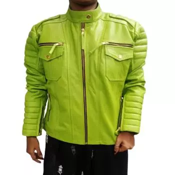 Noora Women Lambskin Светло-зеленая кожаная куртка, стильная мотоциклетная куртка, подарок для нее. XS светло-зеленый