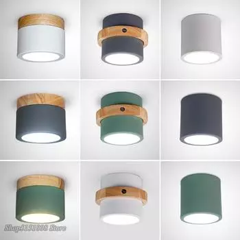 Nordic Corridor Downlight Ceiling Chandeliers Wood Base Chandeliers Modern Lustre Loft Lamp Gardier Room Led Chandeliers Warm white