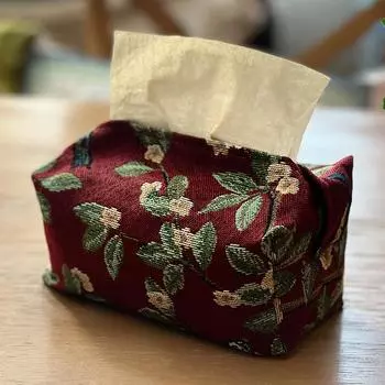 Nordic Cotton Linen Cloth Art Tissue Box Holder Car Holder For Sale Table Salt Holder Home Decor For Handkerplatk Box Gift красный