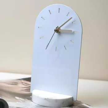 Nordic Creative Desk Clock Bedroom Silent Clock Model Room Living Room Study Clock Ornaments Desktop Clock Table Clock Decorations