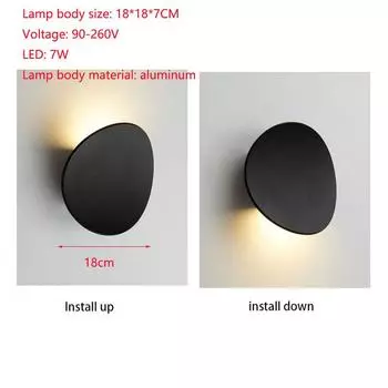 Nordic Indoor Aluminum LED Wall Lamp Living Room Decoration Background Wall Light Home Lighting Bedroom Bedside Light Loft Lamp warm light
