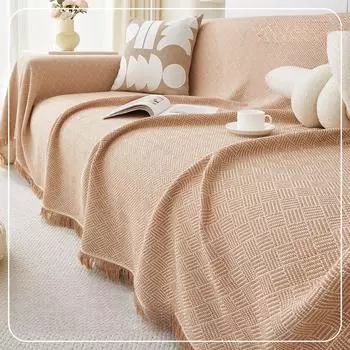 Nordic Ins Wind Sand Hair Towel Full Cover Fabric Cover Sofa Cover Blanket Four Seasons General Sofa Cushion Cover Cover 90x180