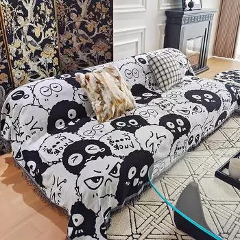 Nordic Ins Windsand Полотенце для волос с полным покрытием Цельная подушка для дивана Одеяло для кемпинга Полный пакет Универсальный чехол Полотенце Чехол для дивана 90x90