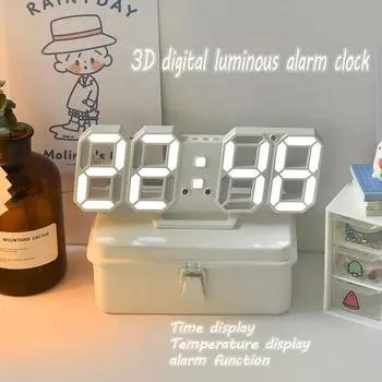 Nordic LED цифровые будильники электронные настольные часы с функцией повтора сигнала календарь термометр календарь интеллектуальные часы белый