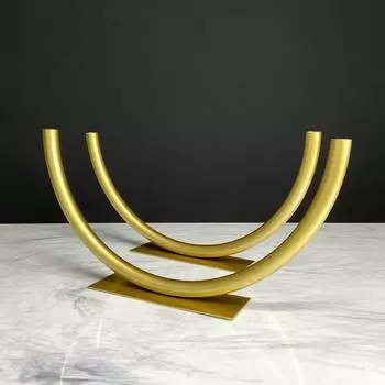 Nordic Light Luxury Creative Geometric Semicircular Iron Art Ornaments Model House Sales Office Living Room Front Crafts Decorations