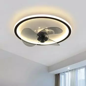 Nordic Modern Ceiling Fan Light Intelligent Remote Control Frequency Conversion Wind Fan-lamp Спальня Гостиная Кухня Ресторан 40-80W&220V