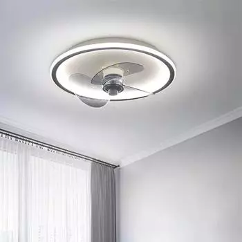 Nordic Modern Ceiling Fan Light Intelligent Remote Control Frequency Conversion Wind Fan-lamp Спальня Гостиная Кухня Ресторан 40-80W&220V