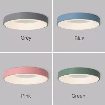Nordic Modern LED Macaron потолочный светильник люстра для спальни гостиной столовой прохода домашний декор внутренний светильник люстра Warm White(no RC)&Round 30CM 24W белый