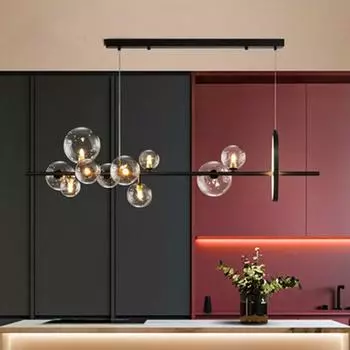 Nordic Modern Led Подвесные светильники Внутренний декор Стеклянный подвесной светильник Приспособление для украшения столовой Домашней спальни Подвеска Cold white