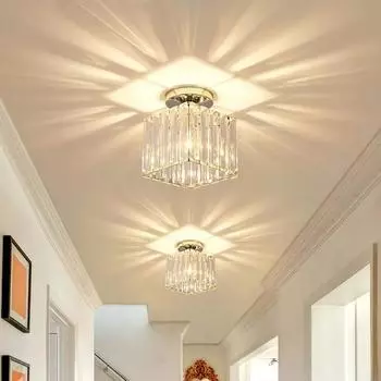 Nordic Modern Simple Led Потолочные светильники Crystal Lampshade Unique Lamp Designs Wall Aisle Corridor Living Room Подвесной светильник